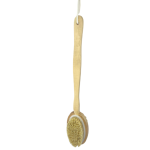 Cepillo para espaldas cabo de madera y masajeador