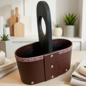 Matera cuerina con base de madera